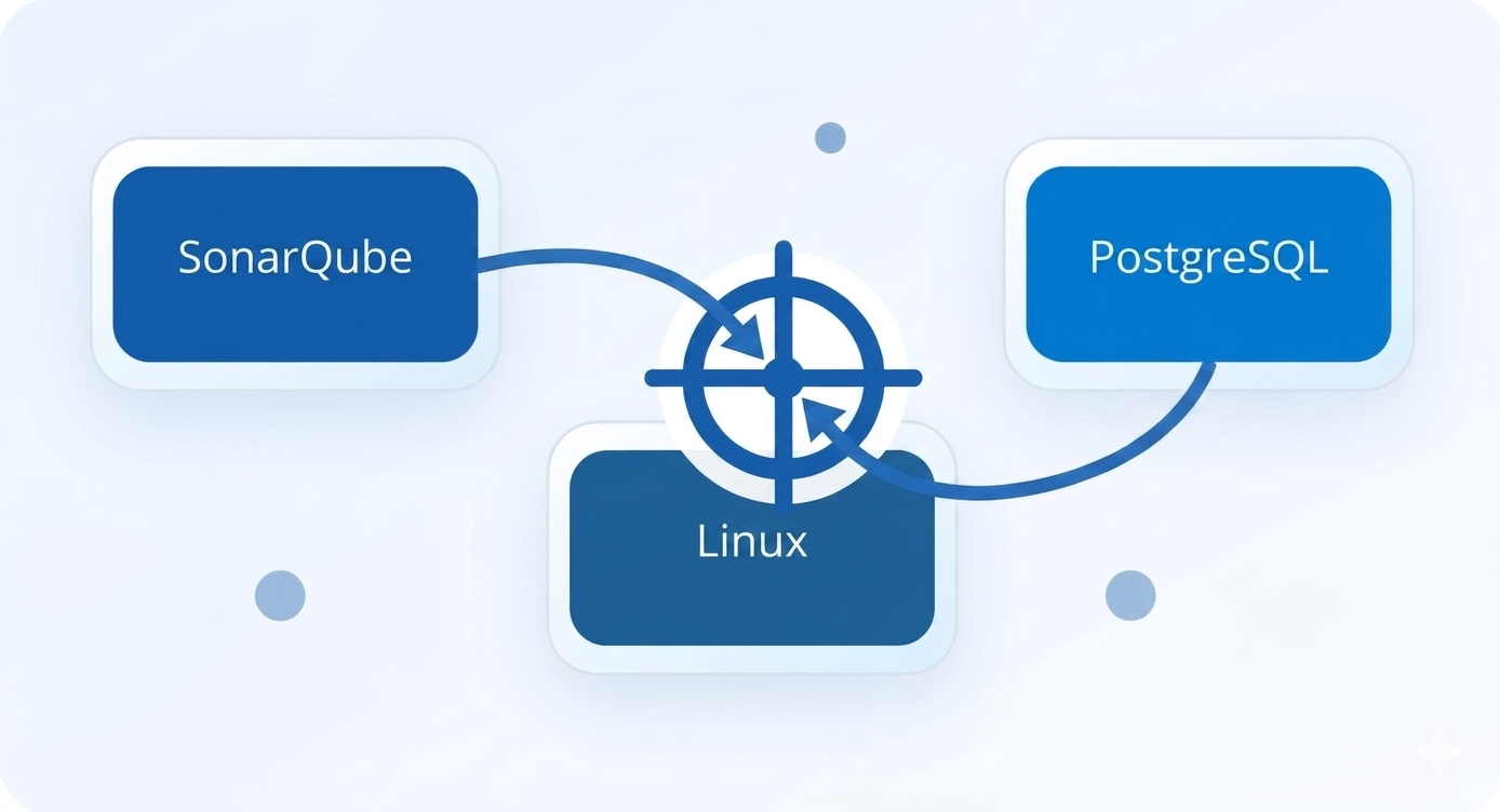 Illustration of SonarQube deployment on Linux